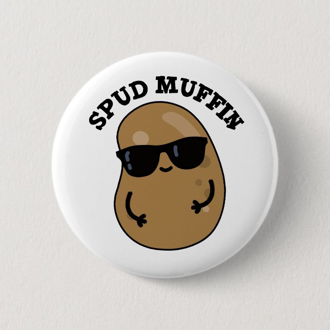 Spud Muffin Cute Potato Pun 6 Cm Round Badge (Front)