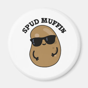 Spud Muffin Cute Potato Pun Magnet