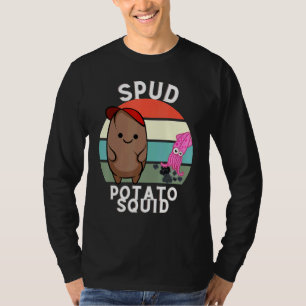 Spud Potato And Squid Holding Hands Together T-Shirt