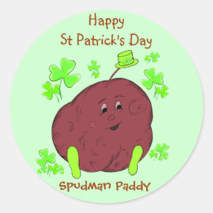 Spudman Paddy St Patrick's Day sticker