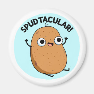 Spudtacular Funny Potato Pun Magnet
