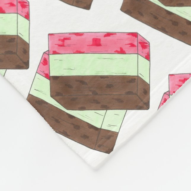 Spumoni Italian Gelato Ice Cream Dessert Spumone Fleece Blanket (Corner)