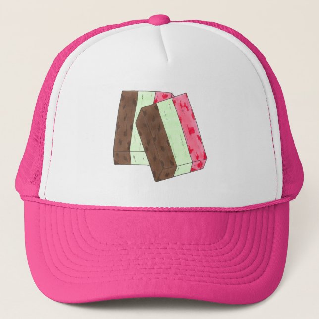 Spumoni Italian Gelato Ice Cream Dessert Spumone Trucker Hat (Front)