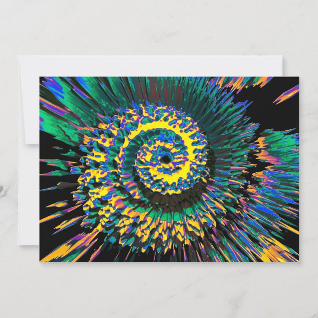 Spun Abstract Holiday Card (Front)