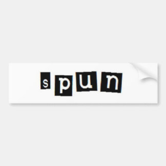 SPUN block logo bumper sticker