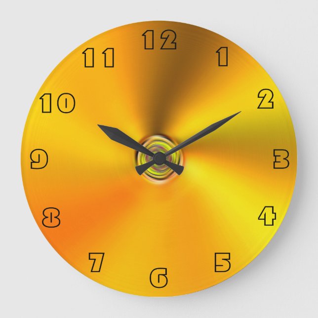 Spun Gold Wall Clock (Front)