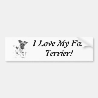 Spunky Fox Terrier Bumper Sticker
