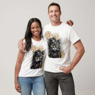 Spunky Paws The Funky Steampunk Cat  T-Shirt