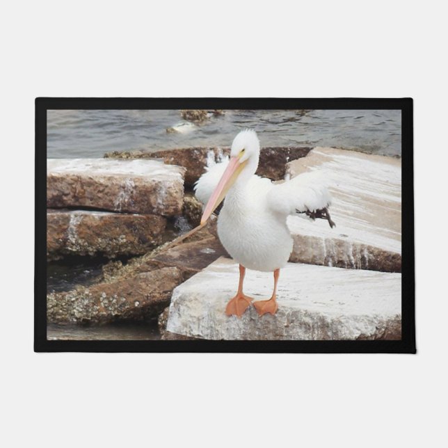Spunky Pelican Door Mat (Front)