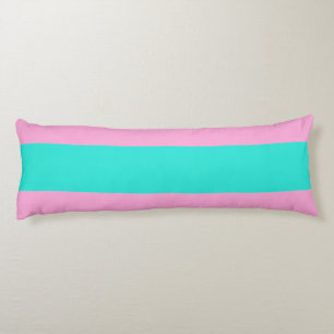 Spunky Pink and Aqua Stripes Body Cushion