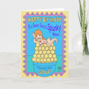 SPUNKY WOMAN Birthday Card