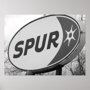Spur Gas Station Poster