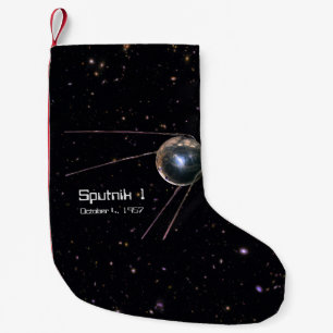 Sputnik 1 Earth Satellite Small Christmas Stocking