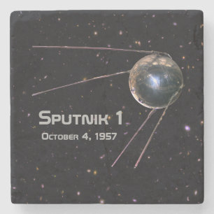 Sputnik 1 Satellite Stone Coaster