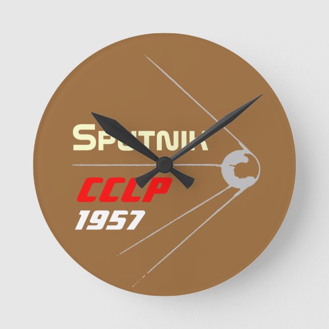Sputnik Design DDR Round Clock (Front)