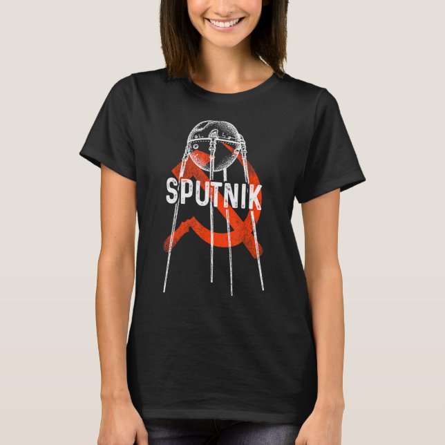 Sputnik Satellite Spacecraft Soviet Union Space Sp T-Shirt (Front)