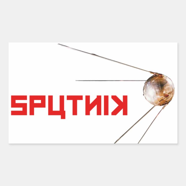 SPUTNIK - space/russian/soviet union/technology Rectangular Sticker (Front)