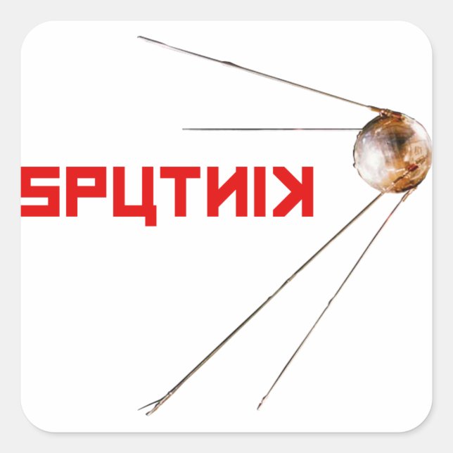 SPUTNIK - space/russian/soviet union/technology Square Sticker (Front)