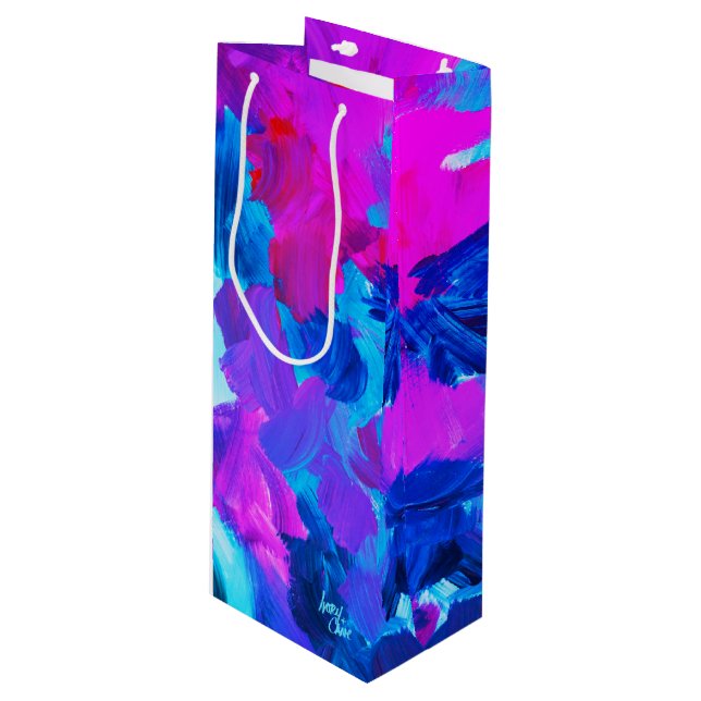 SPWW Electric Vibes Wine Gift Bag (Front Angled)