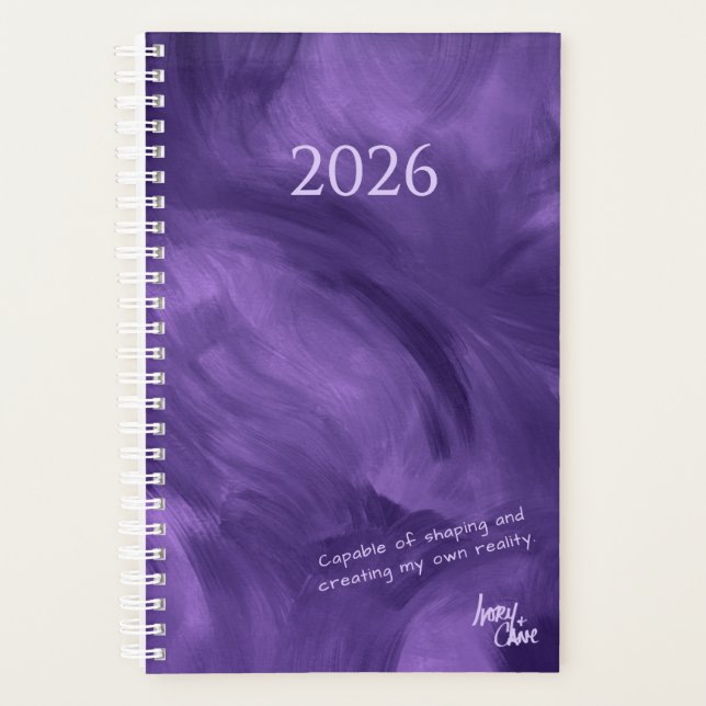 SPWW Free-Flowing Violet Haze Small Monthly Planner (Front)