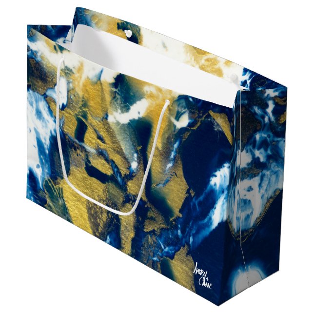SPWW Gleaming Indigo Large Gift Bag (Front Angled)
