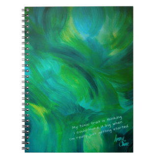 SPWW Green with Envy Green and Teal Spiral Journal