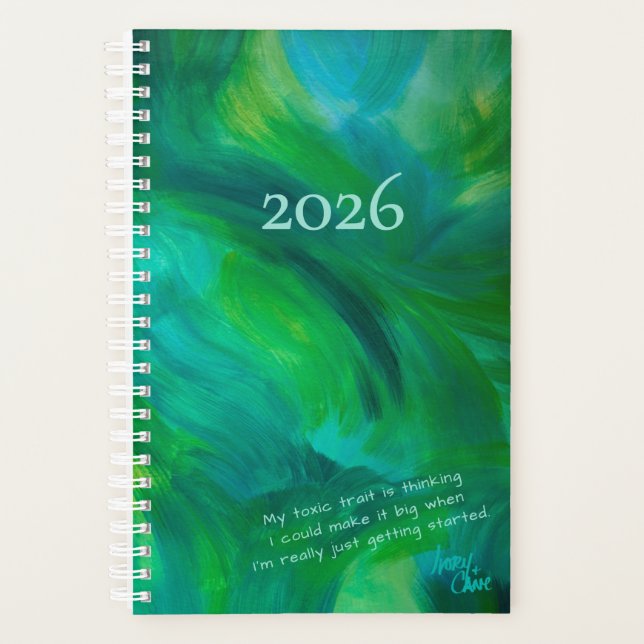 SPWW Green with Envy Small Monthly Planner (Front)