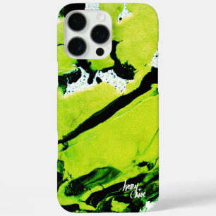 SPWW Keylime n' Slime Green & Black Abstract iPhone 16 Pro Max Case