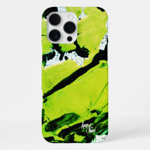 SPWW Keylime n' Slime Green & Black Abstract iPhone 16 Pro Max Case