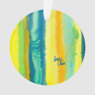 SPWW Tangoed Tiers Teal Green and Orange Ornament