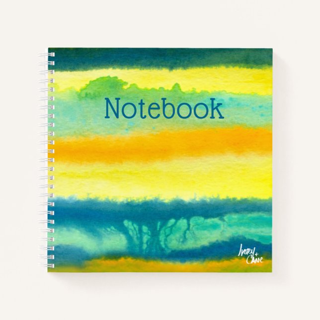 SPWW Tangoed Tiers Teal Green & Orange Spiral Notebook (Front)