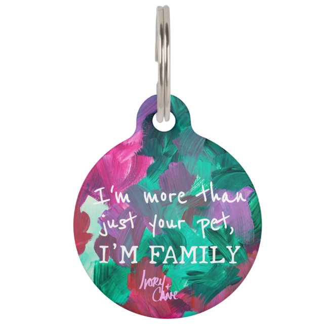 SPWW Touch of Jewel Tones Round Pet Tag (Front)