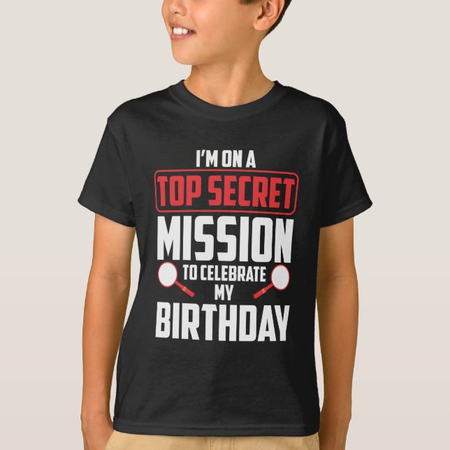 Spy Birthday Party Theme Top Secret Mission (Front)