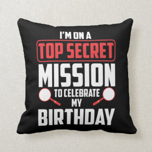 Spy Birthday Party Theme Top Secret Mission Cushion