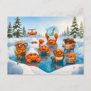 Spy Crab Winter Team On Arctic Mission Postcard