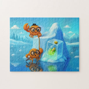 Spy Crabs Climbing Iceberg For Secret Message Jigsaw Puzzle