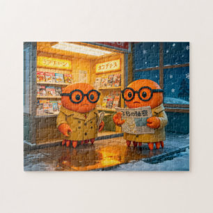 Spy Crabs Investigating Colourful Japanese Newssta Jigsaw Puzzle