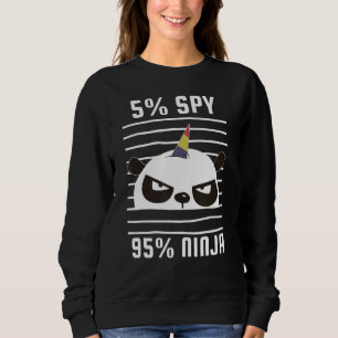 Spy Gaming Ninjas Gamer Boy Girl Kids Spy Panda Ni Sweatshirt