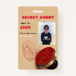 Spy Party Secret Agent Badge ID Badge