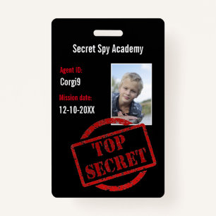 Spy Party Secret Agent Invite Badge ID Badge