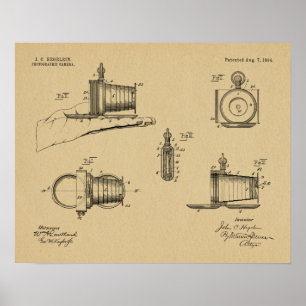 Spy Pocket Camera Patent Art Drawing Print