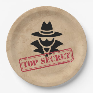 Spy/Secret Agent Themed Party Paper Plate