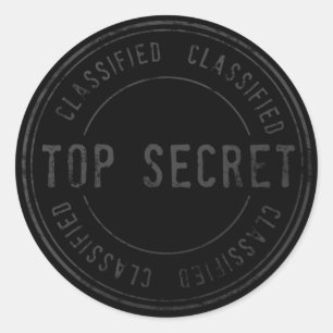 Spy Surprise Birthday Party Top Secret Classified  Classic Round Sticker