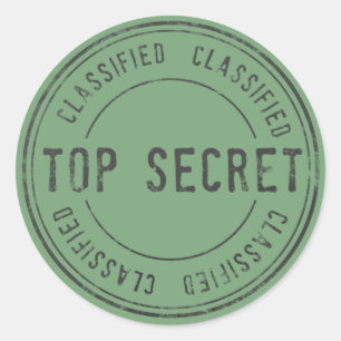 Spy Surprise Birthday Party Top Secret Classified Classic Round Sticker