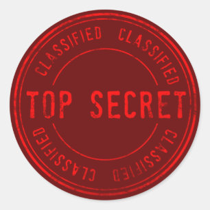 Spy Surprise Birthday Party Top Secret Classified  Classic Round Sticker