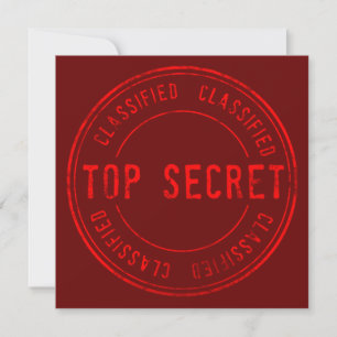 Spy Surprise Birthday Party Top Secret Classified Invitation