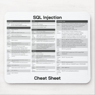 SQL Injection Commands Cheat Sheet Mouse Pad