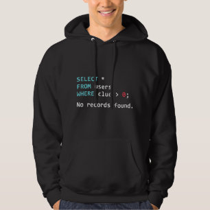 SQL Query Funny SQL Database Admin Programmer Hoodie