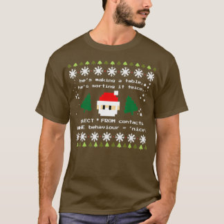 SQL Santa Claus Programmer Code Coding Coder Pun T-Shirt