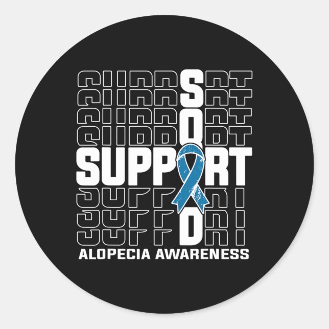 Squad Alopecia Awareness  Classic Round Sticker (Front)